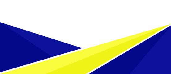 Blue Yellow Header Footer Banner. Business Frame Border Abstract Transparent. Vector Design