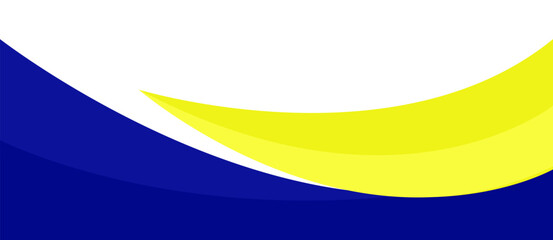 Blue Yellow Header Footer Banner. Business Frame Border Abstract Transparent. Vector Design