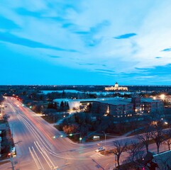 traffic in the Regina city, Saskatchewan 