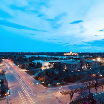 traffic in the Regina city, Saskatchewan 