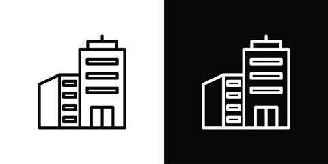 Company icon in trendy stroke thin linear style.