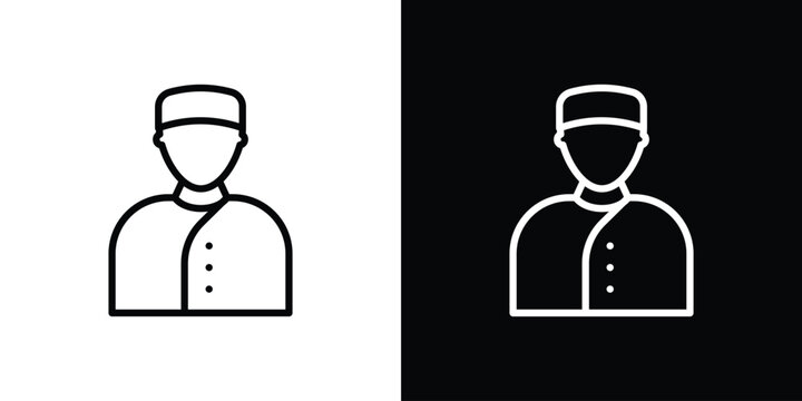 Concierge icon in trendy stroke thin linear style.