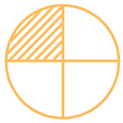 Quarter Section Circle Diagram Illustration