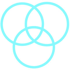 Overlapping Circle Geometric Illustration