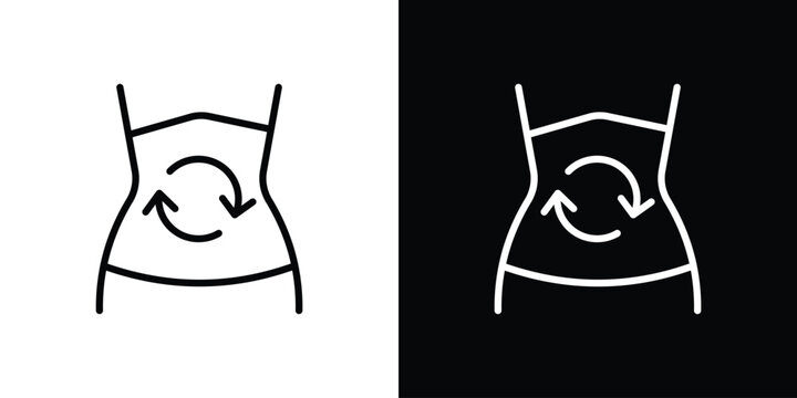 Metabolism icon in trendy stroke thin linear style.