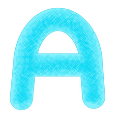 blue letter a