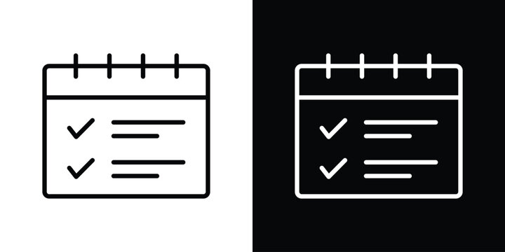 Reservation icon in trendy stroke thin linear style.