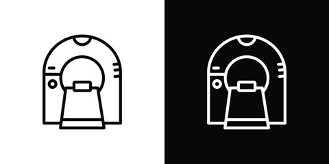 Tomography icon in trendy stroke thin linear style.