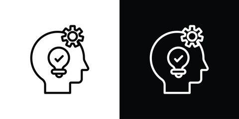 Understand icon in trendy stroke thin linear style.