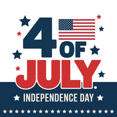 Fourth of july independence day celebration with american flag and stars