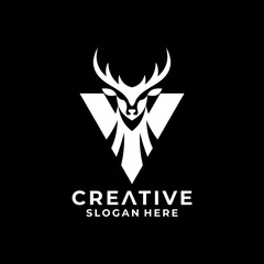 letter V deer logo