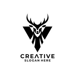 letter V deer logo