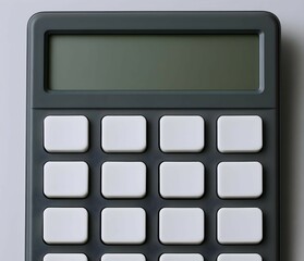 Calculator with blank buttons and screen