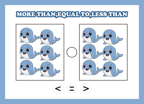 count animal whale more than equal to less than