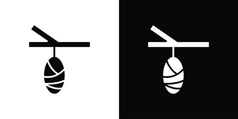 Cocoon icon in trendy stroke thin linear style.