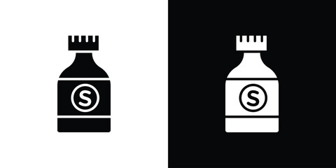 Solvent icon in trendy stroke thin linear style.