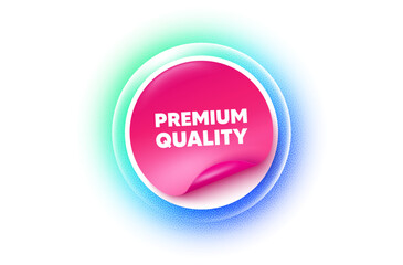 Premium quality sticker blue gradient. Paper offer price tag. Premium quality tag. High product sign. Top offer symbol. Sticker label. Grain dots effect. Vector