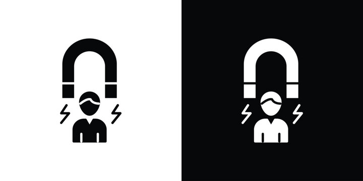 User engagement icon in trendy stroke thin linear style.