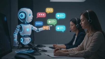 Robot Assisting Call Center Agents with Chat Interface - Powered by Adobe