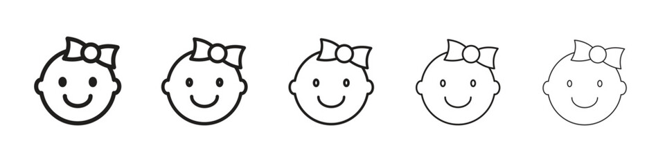 Child face icon vector, Symbol, logo illustrations