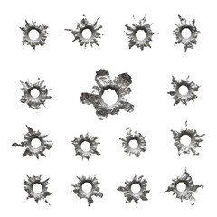 Bullet Hole PNG – Realistic Gunshot Impact Mark Isolated on Transparent Background – Ideal for Game UI, Action Scenes, FPS HUDs, Visual Effects, and Military or Combat Game Assets