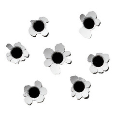 Multiple Bullet Holes on White Background – Realistic Gunshot Damage Cluster for Shooter Games, Action Scenes, Military UI, or Visual Effects – Ideal for FPS Design and Combat Overlays