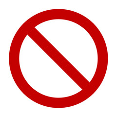 Prohibited or Forbidden Symbol Vector Icon.