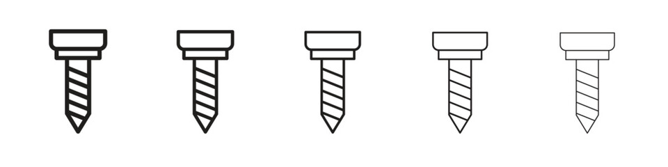 Implant Fixture icon in trendy filled solid style in black and white colors