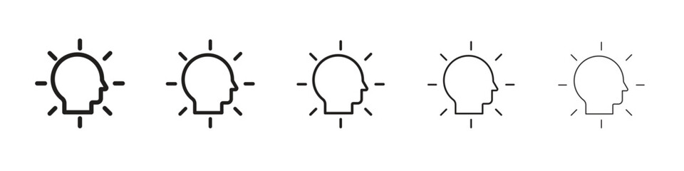 Intention icon in trendy filled solid style in black and white colors