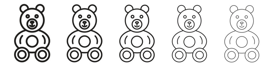 Teddy bear icon vector, Symbol, logo illustrations