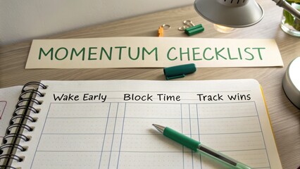 Momentum Checklist for Productivity and Goal Tracking in Workspaces