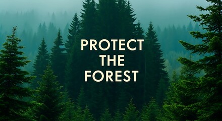 Forest Conservation Movement, Nature Awareness, Global Impact, Digital Campaign, Verdant Landscape, Inspirational Message