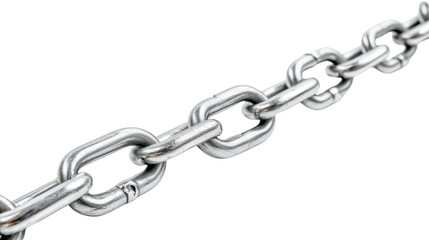 Obraz premium metal chain isolated on white background