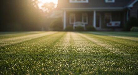 Morning Dew on a Perfectly Manicured Lawn