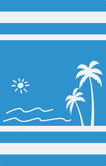 Obraz premium Beach Towel 벡터 일러스트