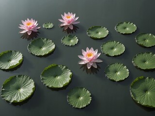 Floating Lotus Leaves	
