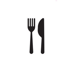 Fork and knife icon vector.