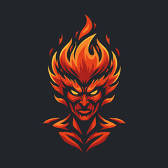 Fiery Demon Head Icon