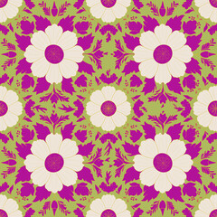 Beautiful flowers seamless pattern design 