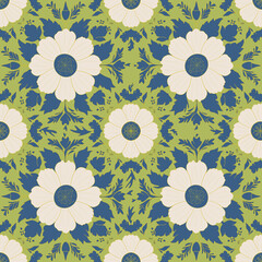 Beautiful flowers seamless pattern design 