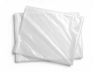 Folded Transparent Plastic Bag Texture Overlay &ndash; Top View