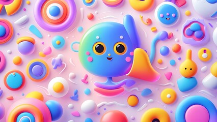abstract background with colorful balls