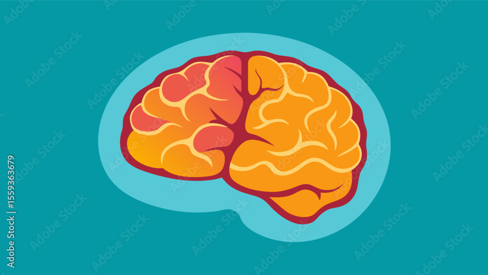 Poster an enlarged mri scan highlighting areas of brain tissue damage and scar formation indicative of mult