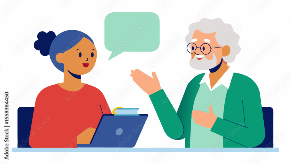 Poster an elderly person using gestures and facial expressions to communicate while they work on regaining 