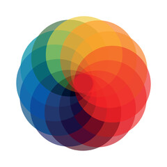 Obraz premium Circular palette of all colors of the rainbow on a white background - Vector illustration