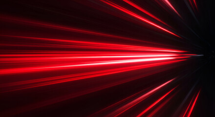 Abstract red light trails creating a sense of speed and technological advancement