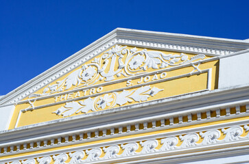 detail of the facade of a building