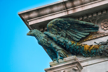 statue of Roman eagle of piazza Cavour