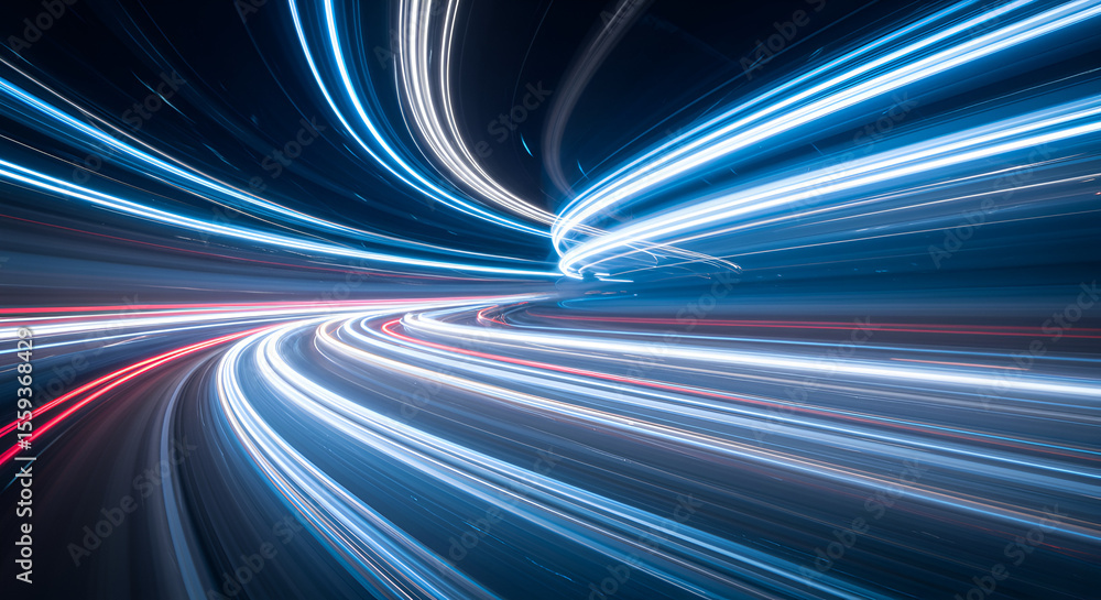 Poster abstract light trails: capturing high-speed motion and dynamic illumination effects