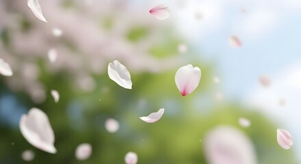 Floating Cherry Blossoms A Serene Springtime Image